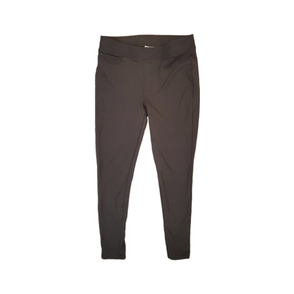 Seven7 Olive Green 4 Way Stretch Ponte Pintuck Leggings‎ with Pockets Large